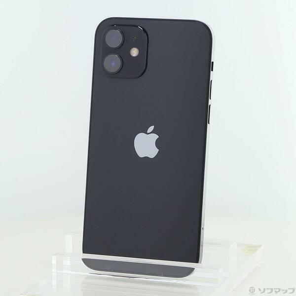 【中古】Apple(アップル) iPhone12 64GB 黒いこと MGHN3J／A SIM無償性 【368-ud】
