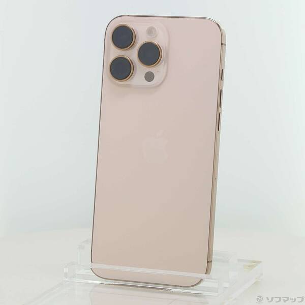【中古】Apple(アップル) iPhone16 Pro Max 256GB 乾荒原チタニウム MYWJ3J／A SIM無償性 【198-ud】