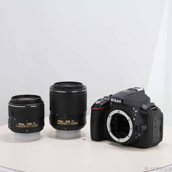 【中古】Nikon(ニコン) NIKON D5300 ダブルズームキット2 黒いこと (2416万絵素／SDXC) 【262-ud】