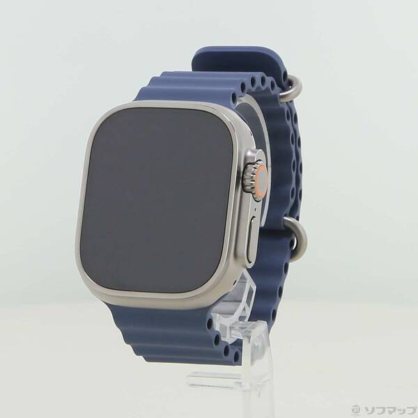 【中古】Apple(アップル) Apple Watch Ultra 3 GPS + Cellular 49粍 ナチュラルチタニウムケース アンカーブルーオーシャンバンド 【258-ud】
