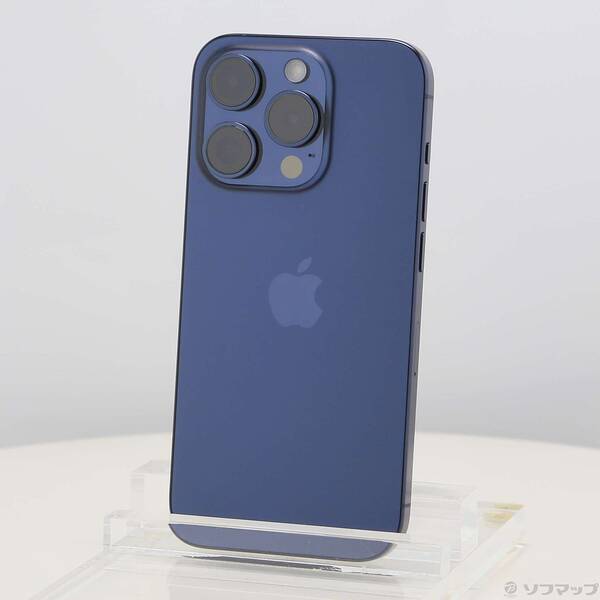 【中古】Apple(アップル) iPhone15 Pro 128GB 青色チタニウム MTUA3J／A SIM無償性 【368-ud】