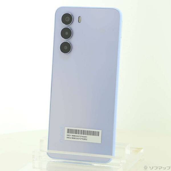 【中古】ZTE nubia S 5G 128GB ライトパープル A403ZT Y!mobile SIM無償性 【262-ud】