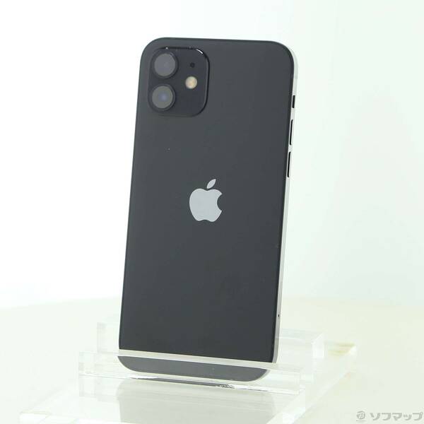【中古】Apple(アップル) iPhone12 64GB 黒いこと MGHN3J／A SIM無償性 【258-ud】
