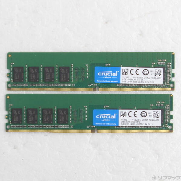 【中古】288P パソコン4-21300 DDR4-2666 16GB 8GB×2枚組 【262-ud】