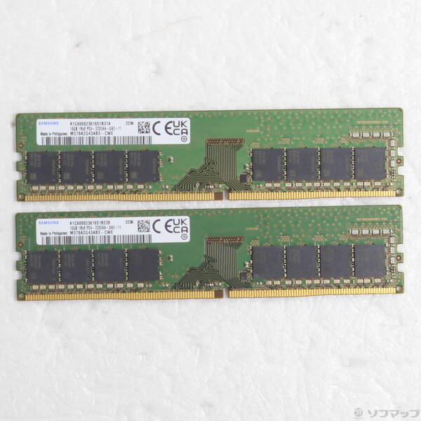 【中古】288P DDR4 パソコン4-25600 DDR4-3200 32GB 16GB×2枚組 【262-ud】
