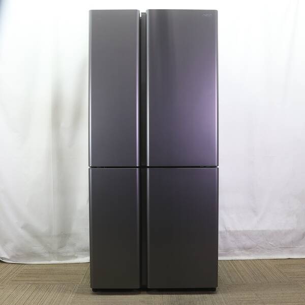 【中古】AQUA 〔見せびらかす品〕 電気冷蔵庫 AQUA 靉靆たるしろがね色 AQR-TZA51R(DS) ［幅83糎 ／512L ／4部屋の入り口 ／観音開き印字機 ／2025年］ 【198-ud】