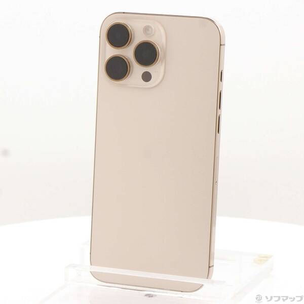 【中古】Apple(アップル) iPhone16 Pro Max 256GB 乾荒原チタニウム MYWJ3J／A SIM無償性 【371-ud】