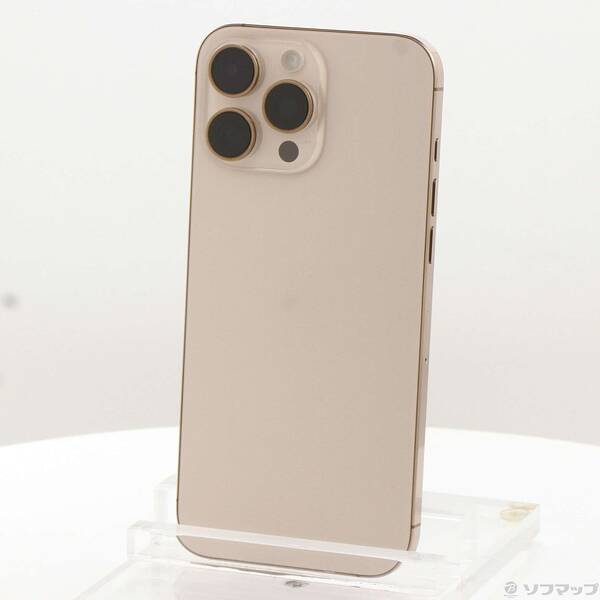 【中古】Apple(アップル) iPhone16 Pro Max 256GB 乾荒原チタニウム 3N530J／A SIM無償性 【371-ud】
