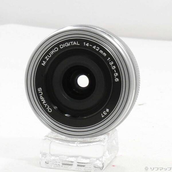 【中古】OLYMPUS(オリンパス) M.ZUIKO DIGITAL ED 14-42粍 F3.5-5.6 EZ しろがね色 (μ4／3) 【262-ud】