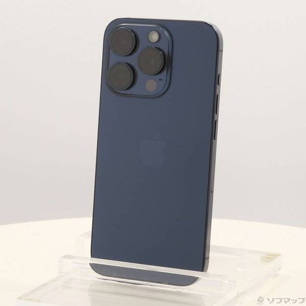 【中古】Apple(アップル) iPhone15 Pro 256GB 青色チタニウム MTUG3J／A SIM無償性 【269-ud】