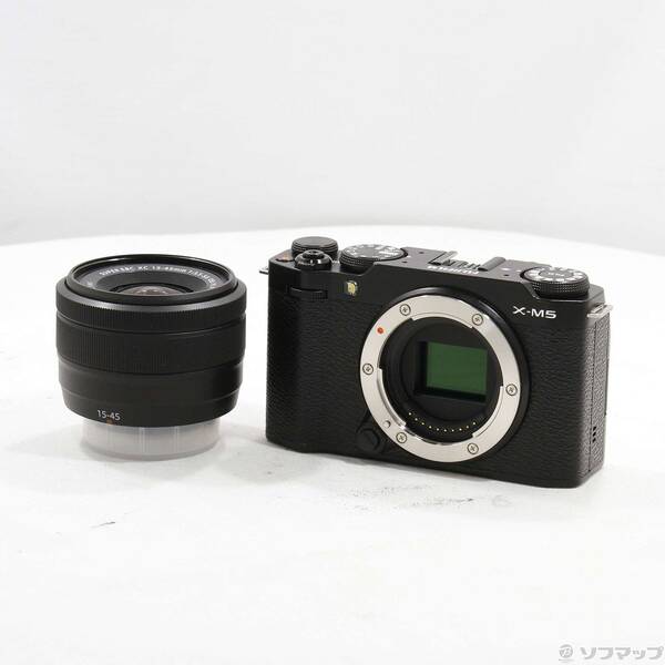【中古】富士フイルム(FUJIFILM) FUJIFILM X-M5 XC15-45粍水晶体一揃いの道具 黒いこと 【305-ud】