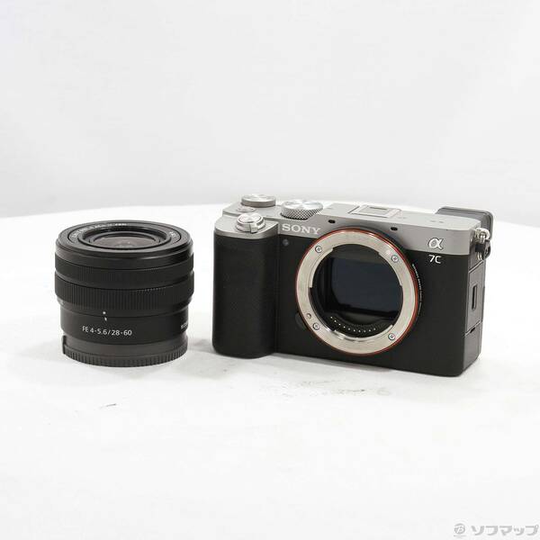 【中古】SONY(ソニー) α7C 望遠レンズ一揃いの道具 しろがね色 ILCE-7CL S 【295-ud】