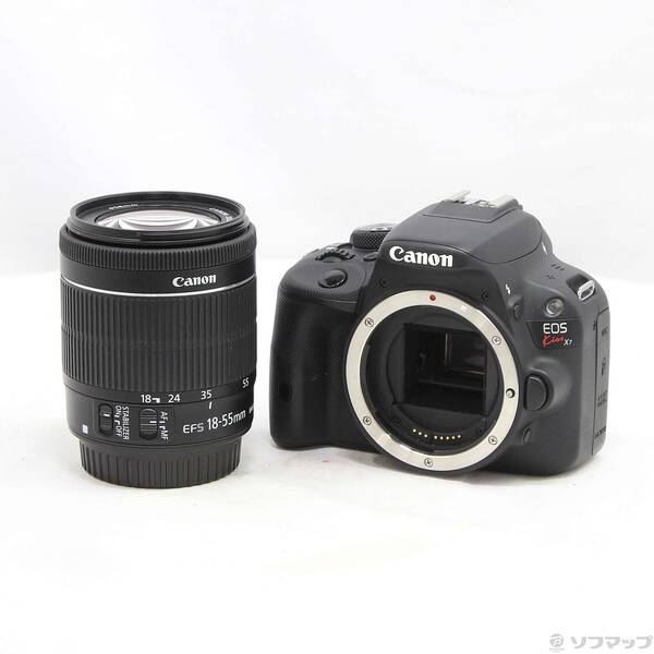 【中古】Canon(キヤノン) EOS Kiss X7 EF-S18-55 IS STM 水晶体一揃いの道具 【344-ud】