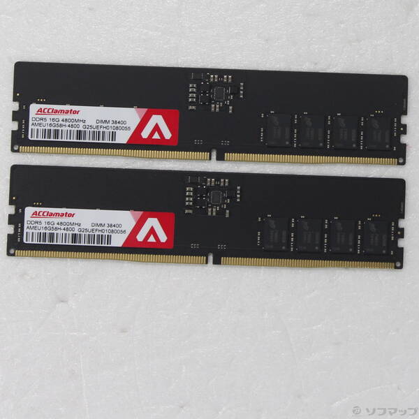 【中古】288P パソコン5-38400 DDR5-4800 32GB 16GB×2枚組 【262-ud】