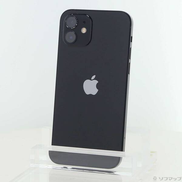 【中古】Apple(アップル) iPhone12 64GB 黒いこと MGHN3J／A SIM無償性 【377-ud】