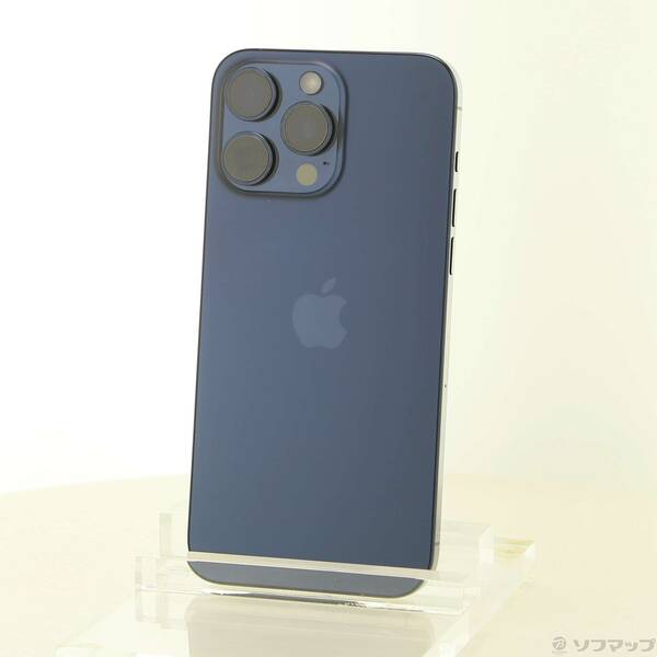 【中古】Apple(アップル) iPhone15 Pro Max 256GB 青碧チタニウム MU6T3J／A SIM無償性 【371-ud】