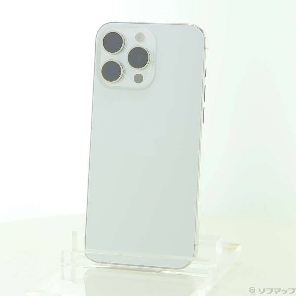 【中古】Apple(アップル) iPhone15 Pro Max 256GB 白いことチタニウム MU6Q3J／A SIM無償性 【198-ud】