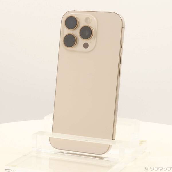 【中古】Apple(アップル) iPhone16 Pro 128GB 乾荒原チタニウム MYMX3J／A SIM無償性 【198-ud】