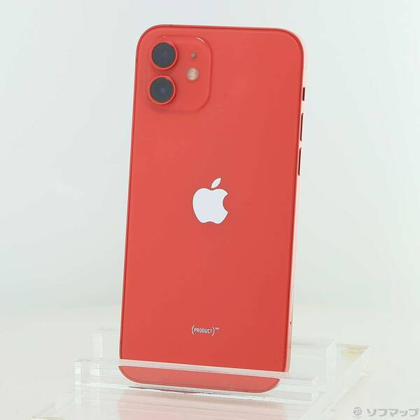 【中古】Apple(アップル) iPhone12 64GB 売り物赤いこと MGHQ3J／A SIM無償性 【377-ud】