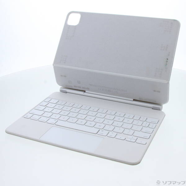 【中古】Apple(アップル) 11in iPad Pro(第3／2／1時人)、10.9in iPad Air(第4時人)用 Magic Keyboard - 英語(US) 白いこと MJQJ3LL／A 【377-ud】