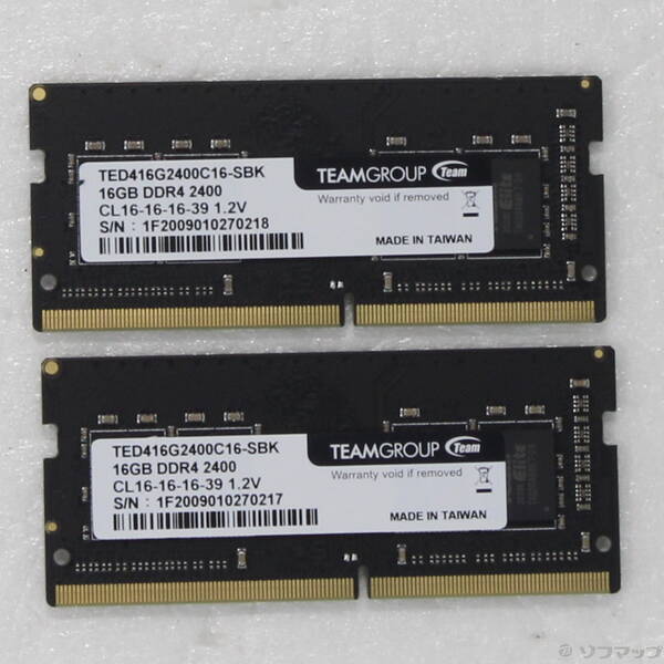 【中古】260P SODIMM パソコン4-19200 DDR4-2400 32GB 16GB×2枚組 【262-ud】