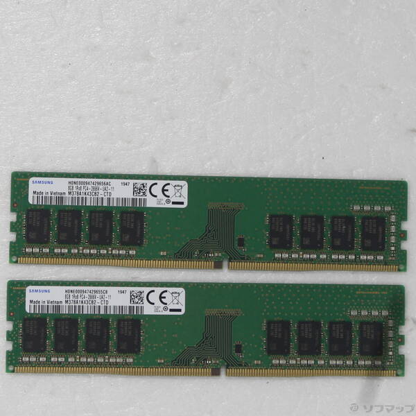 【中古】288P パソコン4-21300 DDR4-2666 16GB 8GB×2枚組 【262-ud】