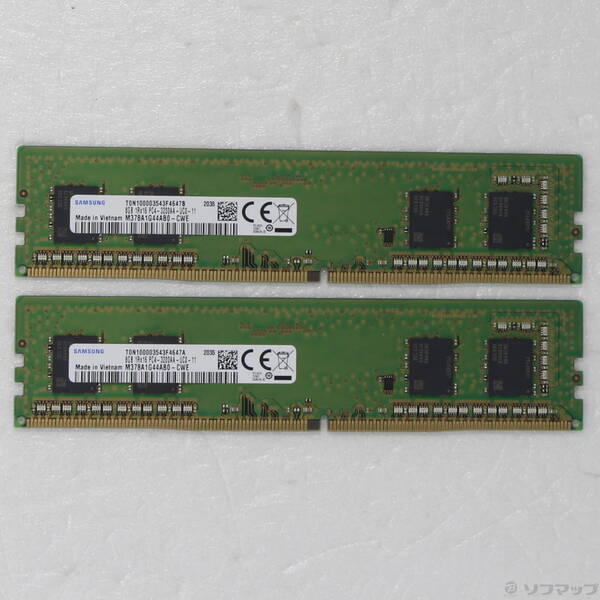 【中古】288P パソコン4-25600 DDR4-3200 16GB 8GB×2枚組 【344-ud】