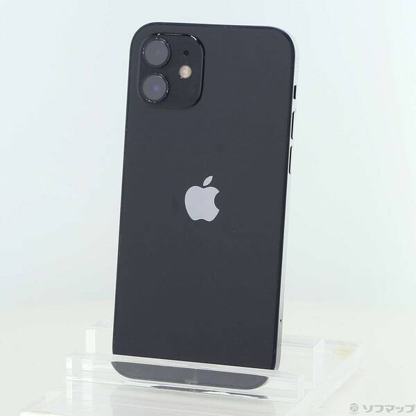 【中古】Apple(アップル) iPhone12 64GB 黒いこと MGHN3J／A SIM無償性 【262-ud】