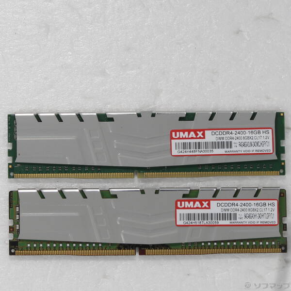 【中古】UMAX(ユーマックス) DCDDR4-2400-16GB HS 【262-ud】