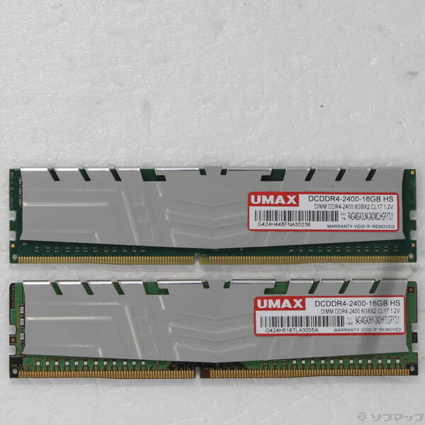 【中古】UMAX(ユーマックス) DCDDR4-2400-16GB HS 【262-ud】