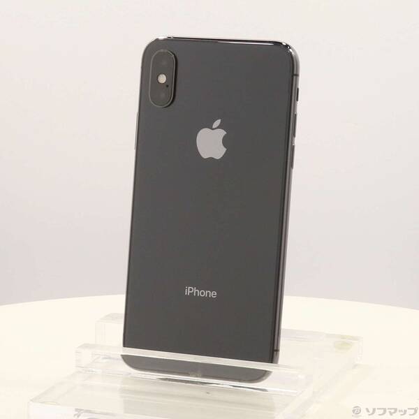 【中古】Apple(アップル) iPhoneXS 64GB 空白文字薄墨色 NTAW2J／A SIM無償性 【377-ud】