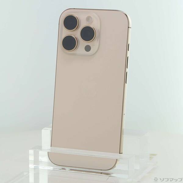 【中古】Apple(アップル) iPhone16 Pro 128GB 乾荒原チタニウム FYMX3J／A SIM無償性 【262-ud】