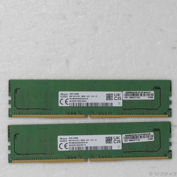 【中古】288P パソコン5-44800 DDR5 5600 8GB 2枚組 【344-ud】