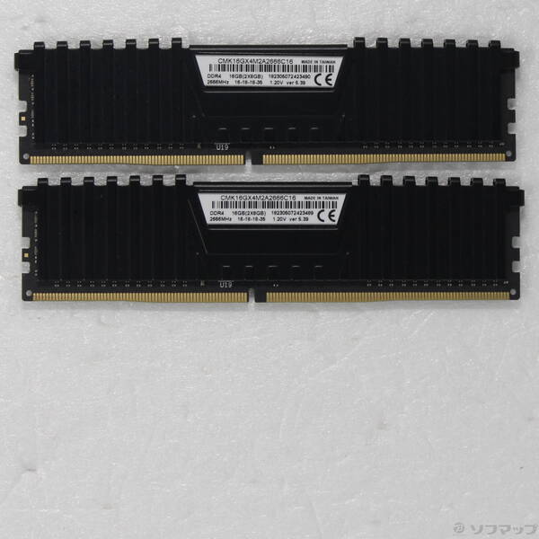 【中古】CORSAIR CMK16GX4M2A2666C16 16GB 8GB×2枚組 【344-ud】