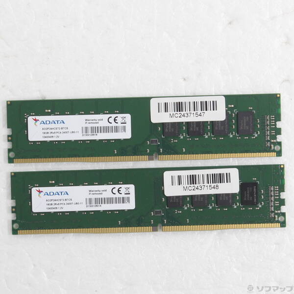 【中古】288P DDR4 パソコン4-19200 DDR4-2400 32GB 16GB×2枚組 【344-ud】