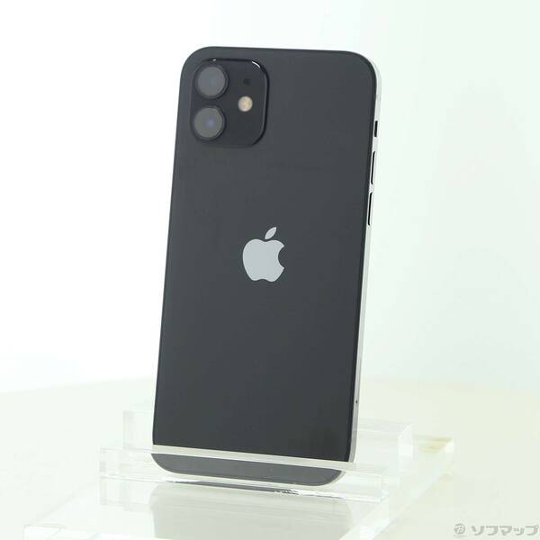 【中古】Apple(アップル) iPhone12 64GB 黒いこと MGHN3J／A SIM無償性 【258-ud】
