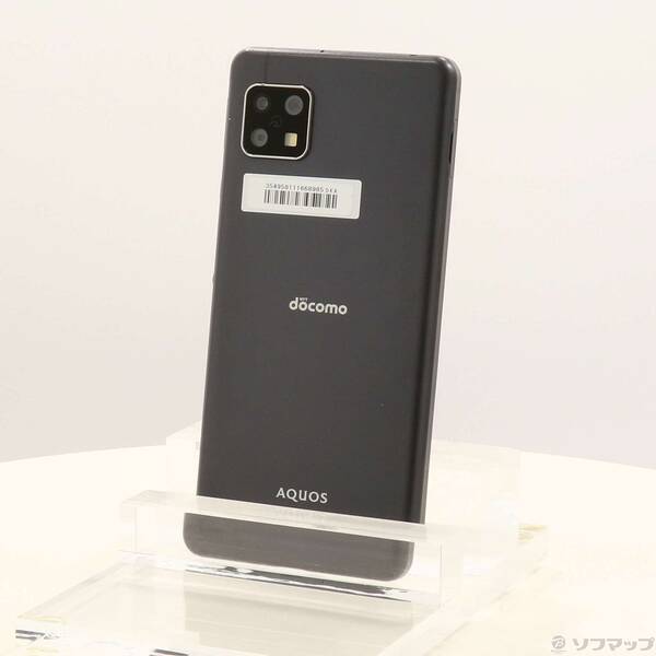 【中古】SHARP(小ざかしい) AQUOS sense4 64GB 黒いこと SH-41A docomo鍵を掛ける取り消すSIM無償性 【295-ud】