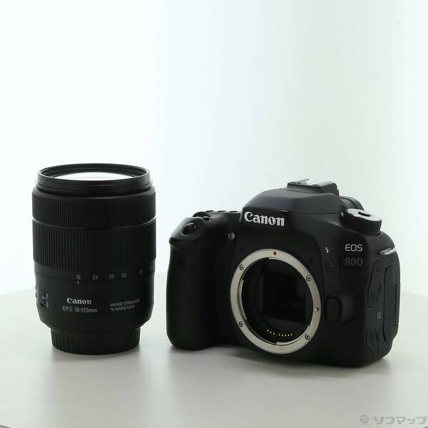 【中古】Canon(キヤノン) EOS 80D EF-S18-135 IS USM 水晶体一揃いの道具 【352-ud】