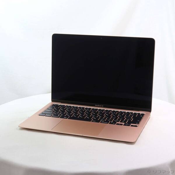 【中古】Apple(アップル) MacBook Air 13.3-inch Late-2020 MGND3J／A Apple M1 8中核グループ中央処理装置_7中核グループGPU 8GB SSD256GB ゴールド 〔26.3 Tahoe〕 【377-ud】