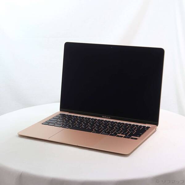 【中古】Apple(アップル) MacBook Air 13.3-inch Late-2020 MGND3J／A Apple M1 8中核グループ中央処理装置_7中核グループGPU 8GB SSD256GB ゴールド 〔26.3 Tahoe〕 【377-ud】