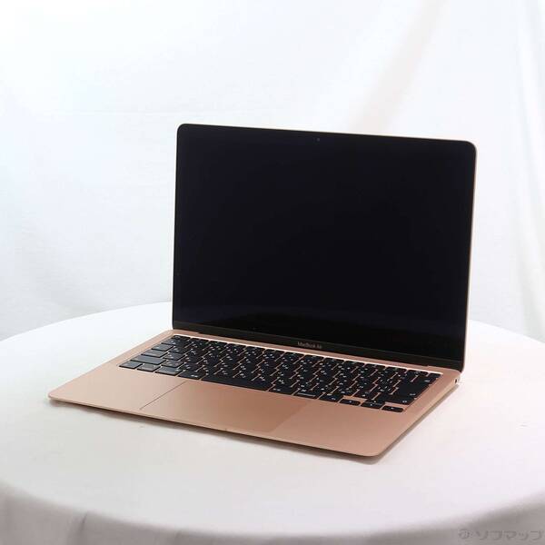 【中古】Apple(アップル) MacBook Air 13.3-inch Late-2020 MGND3J／A Apple M1 8中核グループ中央処理装置_7中核グループGPU 8GB SSD256GB ゴールド 〔26.3 Tahoe〕 【258-ud】