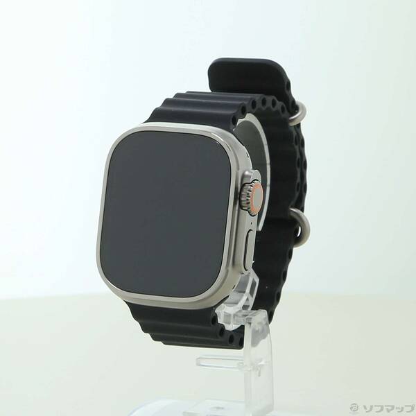 【中古】Apple(アップル) Apple Watch Ultra 3 GPS + Cellular 49粍 ナチュラルチタニウムケース ブラックオーシャンバンド 【377-ud】