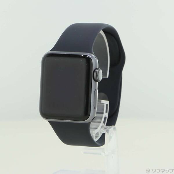 【中古】Apple(アップル) Apple Watch Series 3 GPS 38粍 スペースグレイアルミニウムケース 黒いこと運動競技ダンス楽隊 【247-ud】