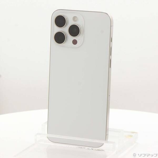 【中古】Apple(アップル) iPhone15 Pro Max 256GB 白いことチタニウム MU6Q3J／A SIM無償性 【349-ud】
