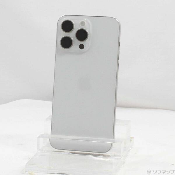 【中古】Apple(アップル) iPhone15 Pro Max 256GB 白いことチタニウム MU6Q3J／A SIM無償性 【377-ud】
