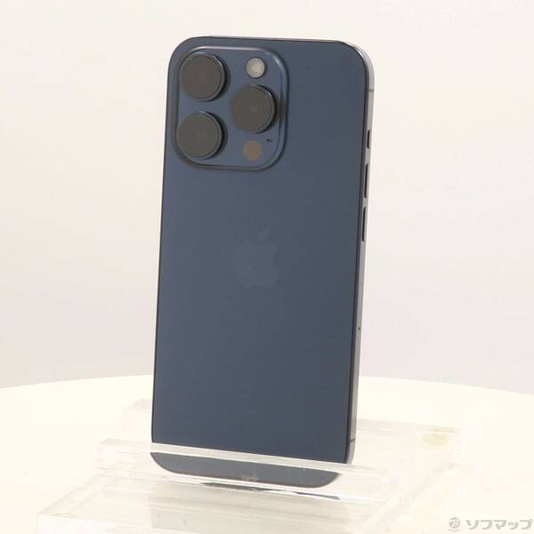 【中古】Apple(アップル) iPhone15 Pro 256GB 青碧チタニウム MTUG3J／A SIM無償性 【377-ud】