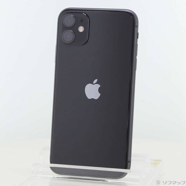 【中古】Apple(アップル) iPhone11 64GB 黒いこと MHDA3J／A SIM無償性 【352-ud】