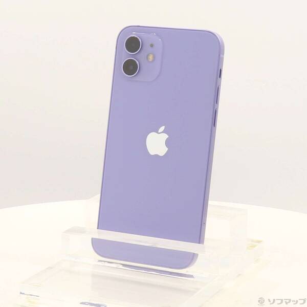 【中古】Apple(アップル) iPhone12 128GB パープル NJNJ3J／A SIM無償性 【258-ud】