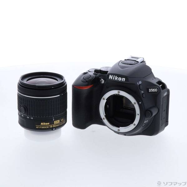 【中古】Nikon(ニコン) NIKON D5600 18-55 VR 水晶体一揃いの道具 黒いこと 【352-ud】