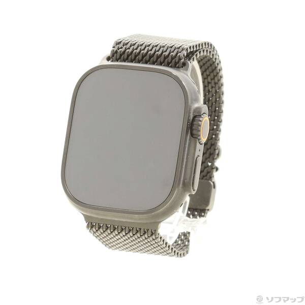 【中古】Apple(アップル) Apple Watch Ultra 3 GPS + Cellular 49粍 ブラックチタニウムケース ブラックチタニウムミラネーゼループ 【344-ud】